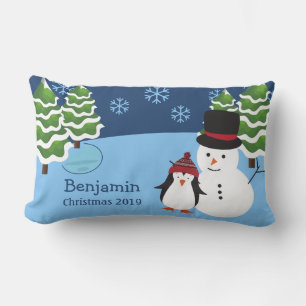 Almofada Lombar Pinguim Feriado de inverno e Natal