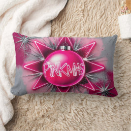 Almofada Lombar Pinkmas – Neon Holiday Pop Art