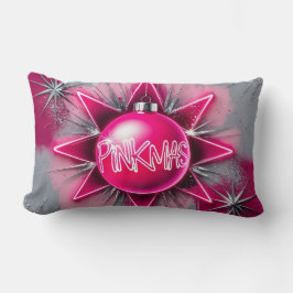Almofada Lombar Pinkmas – Neon Holiday Pop Art