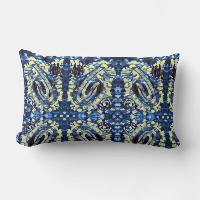 Almofada Lombar Pintura com dedo - Blues (Frente)