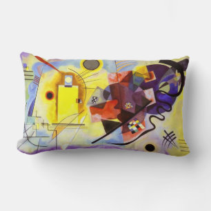 Almofada Lombar Pintura de Abstrato Amarelo Azul Kandinsky