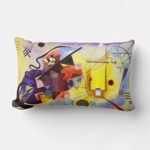 Almofada Lombar Pintura de Abstrato Amarelo Azul Kandinsky