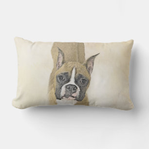 Almofada Lombar Pintura de Boxer - Arte de Cachorro Original Bonit