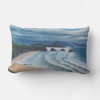 Almofada Lombar Pintura de paisagem marinha em Cannon Beach