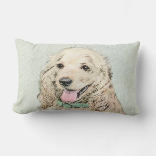 Almofada Lombar Pintura do Cocker Spaniel Buff - Arte Original par