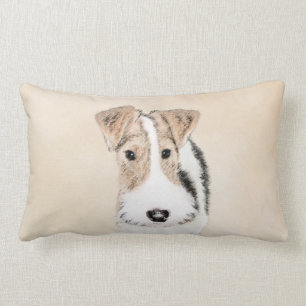 Almofada Lombar Pintura do Fox Terrier do fio - arte original