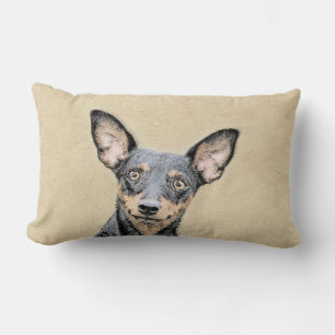 Almofada Lombar Pintura Miniatura Pinscher Pintura Cachorra Origin