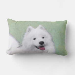 Almofada Lombar Pintura Samoyed - Arte Cachorra Original