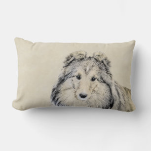 Almofada Lombar Pintura Shetland Sheepdog - Arte Cachorreira Origi
