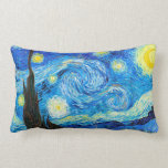 Almofada Lombar Pintura vibrante de Vincent Van Gogh Starry Night<br><div class="desc">Vincent Van Gogh Starry Night pintura vibrante da noite Lumbar Travesseiro</div>