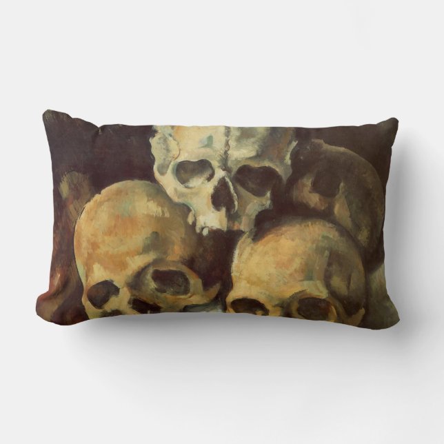 Almofada Lombar Pirâmide de Skulls Vintage Halloween (Frente)