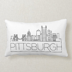 Almofada Lombar Pittsburgh, Travesseiro Lumbar Skyline na Pensilv