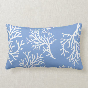Almofada Lombar PixDezines coral branco+azul/fundo de diy