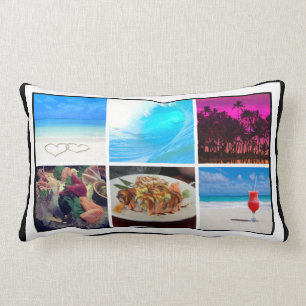 Almofada Lombar PixDezines DIY Instagram Collage Fotos, cor DIY