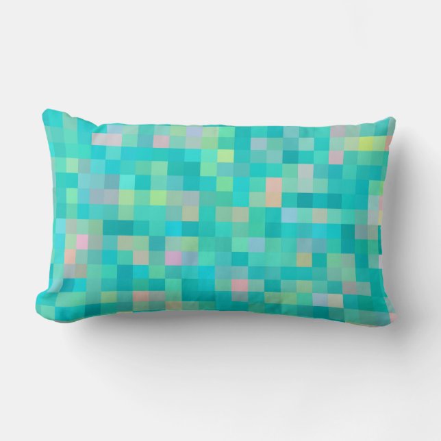 Almofada Lombar Pixel Art Multicolor Patterno (Frente)