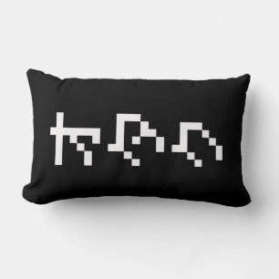 Almofada Lombar Pixel Japonês Katakana - OTAKU 8 Bits Vertical