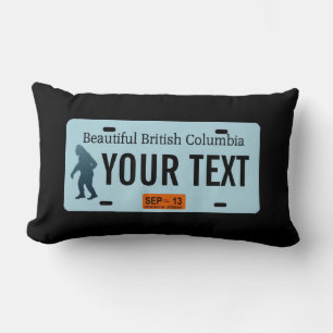 Almofada Lombar Placa de Licença Sasquatch da Colúmbia Britânic