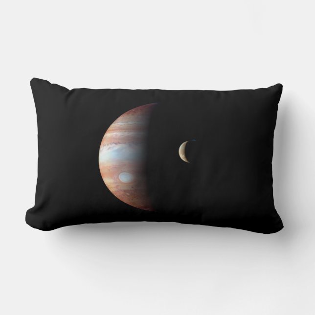 Almofada Lombar Planeta Gás Júpiter e Lua Galileu (Frente)