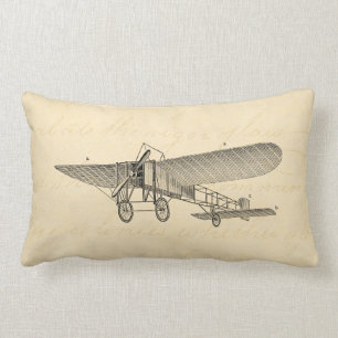 Almofada Lombar Plano velho retro do suporte do avião da hélice
