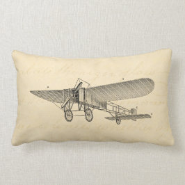 Almofada Lombar Plano velho retro do suporte do avião da hélice do