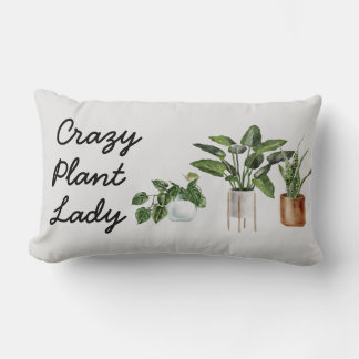 Almofada Lombar Plantas Loucas De Madame Chic Watercolor