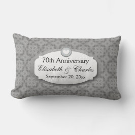 Almofada Lombar platina Z03 do aniversário de casamento do