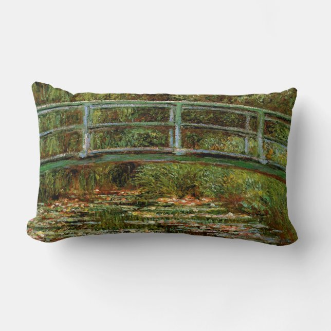 Almofada Lombar Ponte Japonesa Monet Francês Giverney (Frente)