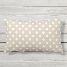 Almofada Lombar Ponto de Bolinha Bege Areia Outdoor