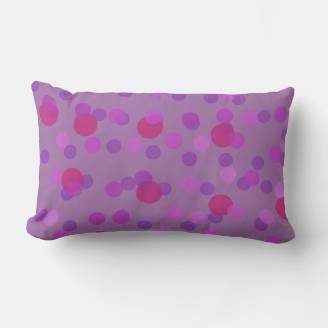Almofada Lombar ponto rosa e roxo (Frente)