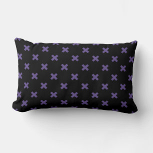 Almofada Lombar Pontos de cruz ultravioleta em preto