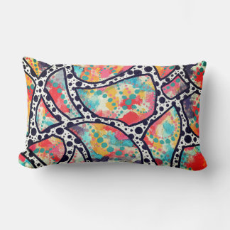 Almofada Lombar Pontos, pontos e linhas funerárias alegres Arte or