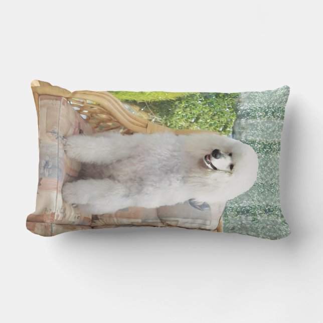 Almofada Lombar Poodle Branco (Frente)