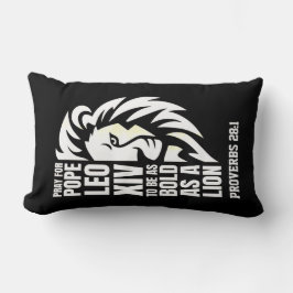 Almofada Lombar POPE LEO XIV Oração Católica de Leão Negrito