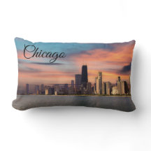 Pôr do sol profundo sobre Chicago