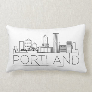 Almofada Lombar Portland, Oregon Skyline Lumbar Travesseiro