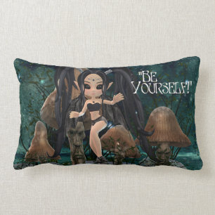 Almofada Lombar Pouco gótico "seja você mesmo" travesseiro