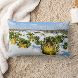 Almofada Lombar Praça de inverno na neve - Personalizado