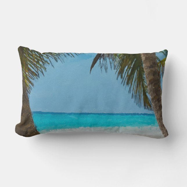 Almofada Lombar Praia Tropical (Frente)