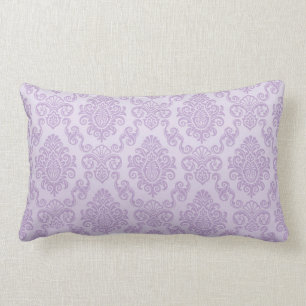 Almofada Lombar prata,lavanda,chic,damascos,floral,renda,padrão,v