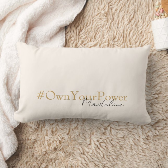 Almofada Lombar Presente de empoderamento do Girlpatrão - Nome per (Cobertor)