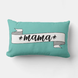 Almofada Lombar Presente moderno da mamãe em azul e branco