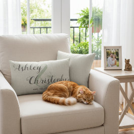 Almofada Lombar Presente personalizado de casamento: Cinza - Lança