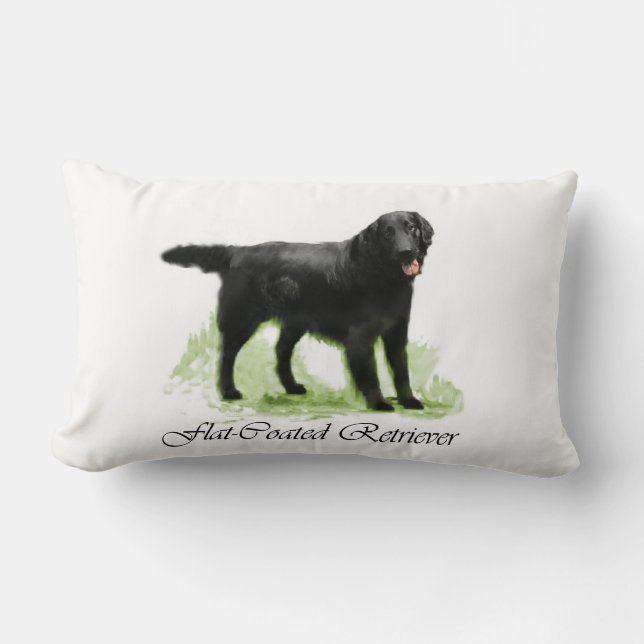 Almofada Lombar Presentes De Arte De Retriever De Revestimento Sim (Frente)