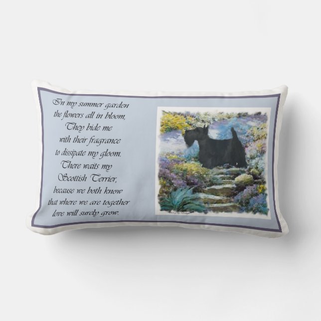 Almofada Lombar Presentes de Arte Terrier escoceses (Frente)