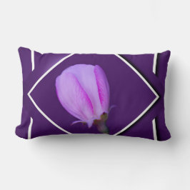 Almofada Lombar Primavera cor-de-rosa Roxo, Vintagem branca Geomét