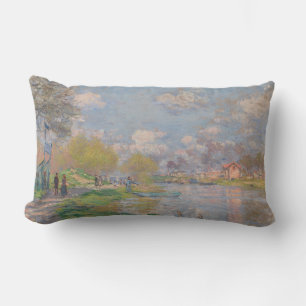 Almofada Lombar Primavera do Sena por Monet Impressionist