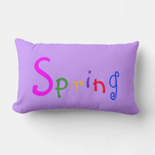 Almofada Lombar Primavera Lumbar Travesseiro decorativo Roxo