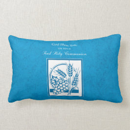 Almofada Lombar Primeira Comunhão, Trigo, Uva Azul