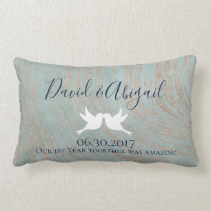 Almofada Lombar Primeiro Aniversário Gift Blue e Cobre