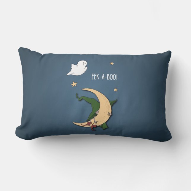 Almofada Lombar Primeiro Halloween Baby Peek A Boo Witold com Fant (Frente)